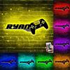 CUIGOI Segno Neon da Gioco Personalizzato LED Gamer in Metallo Lampada da Parete con Nome Personalizzato Luci da Notte per Gamer con 7 Colori Decorazione per la Casa Segno Gamer per Camera da Gioco da