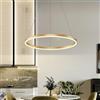 JIAODIE Lampadario Anello Cerchio,LED Dimmerabile Lampade A Sospensione Sala da Pranzo Luci per Tavolo da Pranzo, Isola della Cucina,Soggiorno (Color : Gold, Dimensione : 1 ring/100CM/58W)