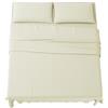 MAXIME MAISON - Set Lenzuola Letto Singolo 3 Pezzi, Completo Letto SIngolo in Microfibra Made in Italy, Biancheria da Letto 1 Lenzuolo con Angoli, 1 Lenzuolo Sopra, 1 Federa (Panna)