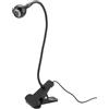 Zerodis Lampada da Scrivania, Lampada da Lettura Lampada a Morsetto a LED da 3W Lampada a Collo di Cigno Flessibile a 360° Luce per Lampada da Comodino Protezione degli Occhi Lampada a Morsetto per Libri