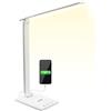 Monzana Lampada LED da Scrivania 5 Luminosità Touch Control Porta USB Cellulare/Tablet 12W Bianco