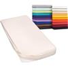 Moon - Lenzuolo con angoli elasticizzati, per letto ad acqua, materassi 160 g/² m, 120 x 200 - 120 x 220 cm, colore naturale