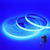 HEGEHE - 12V COB LED strisce al neon [1M, blu], IP68 impermeabile, 320 LED/m flessibile FCOB LED Nastri CRI90+, tagliabile ogni 2,5cm, decorazione domestica