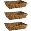 EURO ITALIA 3 PEZZI Cesto BAMBU vuoto per confezione regalo natalizio CESTA NOCE cm38X30X9