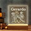 Stileitaliano lampada personalizzata con nome luce regolabile notturna per bambini led camera da letto notte (Dinosauro)