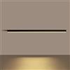 SHREALMS Plafoniera LED, Lampada da soffitto nera LED lineare Soffitto moderna Minimalista Quadrata, Lampadari a Striscia Lunga per Camera da letto Soggiorno Cucina Studio Corridoio (3 Color Mode,120cm)