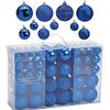 WOMA Set di palline per albero di Natale, blu e 22 altri colori, 50 e 100 palline di Natale, in plastica, decorazioni per albero di Natale