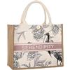 Eleeonora Borse Juta da Rivestire,Borsa Portatile in Iuta,Borsa Shopper di Iuta,Borsa della Spesa in Iuta,Portatile,Impermeabile,Pieghevole,per Picnic,Viaggi,Shopping,Spiaggia E Tutti I Giorni