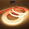 HEGEHE - 12V COB LED strisce al neon [1M, bianco naturale 4000-4500K], IP68 impermeabile, 320 LED/m flessibile FCOB LED Nastri CRI90+, tagliabile ogni 2,5cm, decorazione domestica