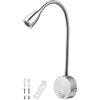 Osaladi Lampada Da Parete a Led Con Braccio Flessibile 360 Gradi Lampada Da Lettura Calda 3W Per Camera Da Letto E Comodino Luce Morbida E Regolabile Per Studio E Salotto