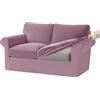 KYJSW Copridivano in Velluto 1/2/3/4 Posti, Copridivani Ektorp Elasticizzato Antiscivolo con Fodera Separata per Schienale E Federa per Cuscino (Rosa,Grande 2 Posti 5 PCS)