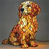 FkYstrix Lampade da Tavolo Fedele Golden Retriever e Elegante Gatto Ambiente Caldo Luce,Illuminazione scrivania Decorazione Regalo Divertente per Amanti,Adulti e Bambini, Golden Retriever1