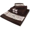 Roberto Cavalli Set asciugamani 5 Pezzi articolo ZEBRAGE (Marrone)