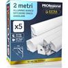 Eurocali 5x Profili Angolari da 2m (10mt) in Alluminio Bianco per Strisce LED Copertura Opaca larghezza max striscia led 10.5mm - 15.8 x 15.8
