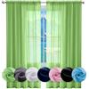 GAIFNAG Tende Trasparenti in Voile 50 x 130 cm Morbide Tinta Unita Tenda Isolante, Vari Colori Tende Coprente Termiche Isolanti per Porta Finestra, Decorazione, Verde Tenero