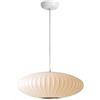 Wylolik Lampada a sospensione moderna giapponese Lampadario seta artificiale bianca tessuto Lampada sospensione Illuminazione sospensione regolabile Altezza per Soggiorno Camera da letto Hotel Cafe