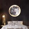 OOWOKS Lampade da parete a LED a forma di luna lampada per bambini dimmerabile con telecomando 18 W rotonda LED Lampada da Luna Art Deco Lampade da Muro Interno con interruttore a filo e spina