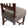 Russo Tessuti Set 6 Cuscini Sedia Coprisedia Imbottiti Vesto Molla Loneta Elastico COLOR 40x40 Tortora