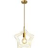 Mengjay Lampadario Industriale Vintage Lampada a Sospensione da Soffitto Di Metallo Paralume Retro Plafoniera E27 Illuminazione interna Loft Stile Circolare Stella Bar Ristorante Soggiorno (A)