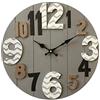 Rebecca Mobili Orologio A Parete, Orologi MDF, Grigio Stile Contemporaneo, Analogico, Arredo Casa Camera Soggiorno - Misure: 40 x 40 x 4,5 cm (HxLxP) - Art. RE6468