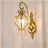 LGDEERCO Applique da parete moderne a 1 luce Lampada da parete in cristallo Lampada da parete dorata per interni Montaggio a parete per soggiorno Comodino prima dello specchio Corridoio Corridoio Came