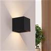 Ledvion - Lampada da Parete LED Ricaricabile USB con Sensore di Movimento, Nera, Senza Fili, Luce Calda 2700K, 170 Lumen, Batteria 4400mAh, IP44, Applique LED da Parete per Interni