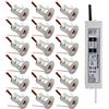 Aoisavch Mini Faretto LED da 1W, Micro LED da Incasso da 15mm DC12V con Trasformatore da 36w, Confezione da 18 (Color : Blue Light, Size : 120 Degrees)