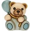 THUN - Teddy con Palloncino Azzurro - Bomboniere, Bomboniere Battesimo - Ceramica - 6,2x5x6,7 cm h