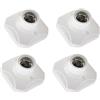 BETOY 4 pcs E27 Portalampada Elektra, plastica e porcellana, Porta lampadina con presa in ceramica,Supporto Della Lampada,Base in plastica E27 tonda,angolare, Bianca