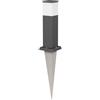 ledscom.de Paletto luminoso POLLY con picchetto a terra per esterni, 35cm, antracite, incl. lampadina G9, 596lm, bianco