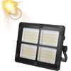 DISCORAMA FARO LED RICARICABILE DA LAVORO 300W, LAMPADA PORTATILE CON PANNELLO RICARICA SOLARE, FARETTO LED LUCE FREDDA CALDA RGB, LUCE LED PORTATILE POWER BANK - DISCORAMA®