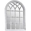 Gicos Specchio in plastica ovale arco 51 * 3 * 71 cm da parete terra bianco shabby chic CJH-774843