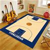 PEIHUODAN Tappeto Campo da Basket Calcio Pavimento Moderno Tappeto Salotto Bambini Ragazzo Ragazzi Camera da Letto Senza Pelo Corto Lavabile Antiscivolo Gioco Tappetino Auto Tappetini (Blu,80x160 cm)