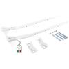 OWIJI Stendipanni Balcone Esterno 56 Cm Aste Fisse Universale Piastre Antitorsione Interno Ferro Stendibalcone Bianco Attacco Balcone Ringhiera Stendino Stendibiancheria da Balcone