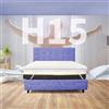 Comfy Line TOPPER RIGIDO Piazza e mezzo 120X195 Cm, Topper A ZONE DIFFERENZIATE ortopedico Anche per pesi extra ALTO 15 Cm | Topper sfoderabile anallergico con elastici- MOD. FISIO A ZONE H15