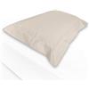 I SOGNI Coppia di Federe 100% Puro Cotone per Cuscino 52x82 cm + 3 Volani da 7 cm Tinta Unita (Beige)