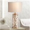 CZMYCBG Lampada da comodino, Lampada da tavolo con paralume in tessuto bianco, Comodino Moderne Lampada da Tavolo, Elegante Lampada da Comodino con Paralume in Tessuto (Color : Power switch button,