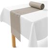 LILENO HOME Runner da tavolo in tessuto non tessuto, tortora, 30 cm x 25 m, monouso, come elegante runner da tavolo, per matrimonio, comunione, battesimo, compleanno, Natale e tavolo da birra