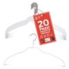 MAWA Grucce Appendiabiti, Set di 20 Grucce Salvaspazio e Antiscivolo, Gancio Girevole 360°, Ideali per Bluse, Camicie e T-Shirt, 36 cm, Bianco, Made in Germany