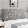 uyeoco 180cm/150cm Copri Testiera Letto Matrimoniale Singola,Copritestiera Letto Una Piazza E Mezza Cotone Elasticizzata Fantasia,universale Copertura Per Testiera Per Letto Lavabile(Color 32,160cm/63in)