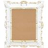LIGUORO SHOP Cornice Rettangolare In Stile Barocco Veneziano Finto Vintage Shabby Chic cm 45x37 Per Foto Poster Stampe (Bianco/Oro)