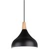 Hongho WOTTES - lampadari a sospensione, stile vintage, stile a goccia, attacco E27, in metallo, per camera da letto, sala da pranzo, cucina, Ø 20 cm (Nero)