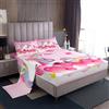 Loussiesd Set di biancheria da letto con unicorno per ragazze e ragazzi, motivo: Cuore da sogno, Rosa, per bambini, ragazzi, adolescenti, colori arcobaleno, animale magico, lenzuola, fantasia, unicorno, 4 pezzi