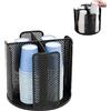 mumisuto Portabicchieri Girevole A 360 Bicchieri Di Carta Porta Bicchieri Di Plastica Con 4 Scomparti, Porta Bicchierini Caffe Rimovibile,Organizer Per Tazze Portabicchieri Plastica Per Casa Ufficio (nero)