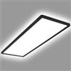 LEDKIA LIGHTING - Plafoniera LED 24W per Soggiorno | Rettangolare CCT 580x200 mm | Luce Selezionabile Caldo-Naturale-Freddo | No Flicker | Facile Installazione, Nero, Policarbonato