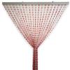 Tata Home Tenda Antimosche a Perline per Porta Finestra a Pannello Moschiera con Catenelle da Esterno Misura 140x230 cm Bicolore Trasparente Rosso