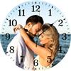 JoyJot Orologi da parete personalizzati con foto, orologi rotondi silenziosi personalizzati con immagine/foto/testo, materiale in legno, ricordo/souvenir silenzioso