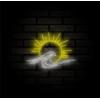 Ulalaza Luci decorative a LED Interfaccia USB Montagne Alba Tramonto Insegne al neon a LED Decorazione domestica Arte della parete Luminosità regolabile 40X24 cm