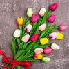 Whaline 20 tulipani artificiali multicolori realistici al tatto per la casa, il giardino, le feste di nozze, la decorazione floreale (10 colori)