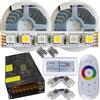 Mondo Strisce Led: Kit da 10 metri (2 Bobine+1 trasformatore da 200w +1Controller) RGB + Bianco Freddo, 480+480Led, 96+96Watt, 8.000+8.000 Lumen 12V RGBW. Striscia Led Strip ip20